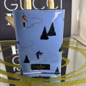 kate spade Light Blue Ice Skater Passport Cover